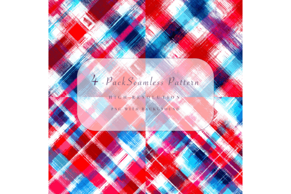 4 Pack Red Blue Seamless Pattern: A Vibrant Addition to Your Design Toolkit