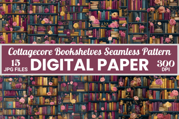 Cottagecore Bookshelves Seamless Pattern: A Whimsical Guide to Romantic Digital Designs for 2025 and Beyond