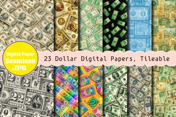 Dollar Digital Papers, Tileable: A Creative Tool for Versatile Design Projects