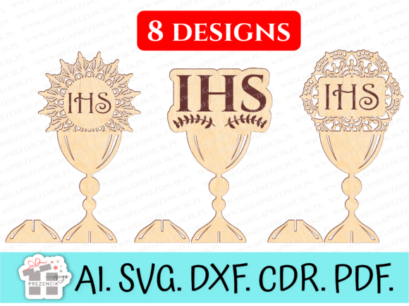 Elegant Communion Chalices as Unique Statuettes – A Ready Laser-Cutting Project for First Holy Communion