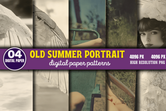 Enhancing Creativity with Old Summer Portrait Photos Pattern 4
