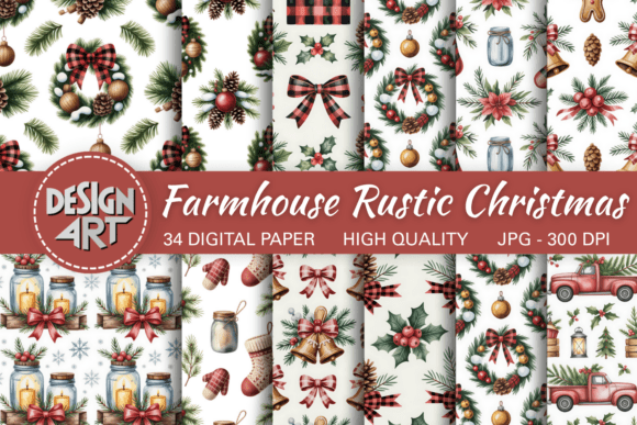 Farmhouse Rustic Christmas Pattern: A Timeless Addition to Modern Holiday Crafts