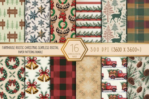 Farmhouse Rustic Christmas Seamless: A Modern Twist on Timeless Holiday Creativity
