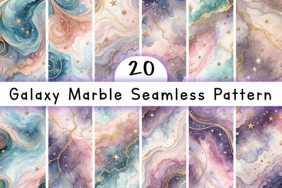 Galaxy Marble Seamless Pattern: A Versatile Design Element for Modern Creatives