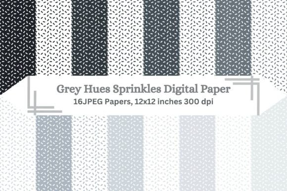 Grey Hues Sprinkles Digital Paper: A Playful and Versatile Design Resource