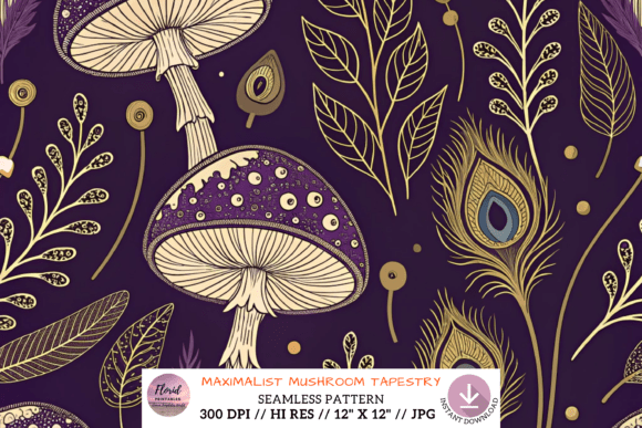 Maximalist Mushroom Tapestry Regal: A Bold Statement in Modern Design