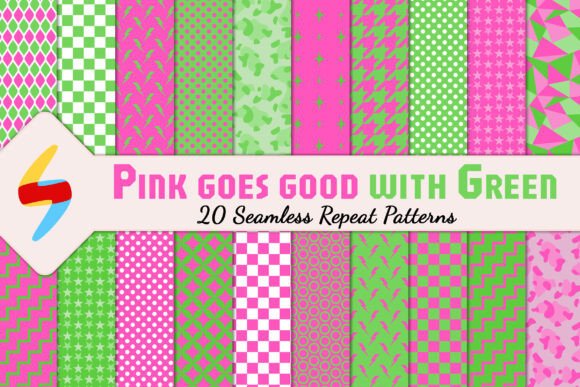 Pink Goes Good with Green - Pattern Pack: A Playful Design Collection for Bold Creations