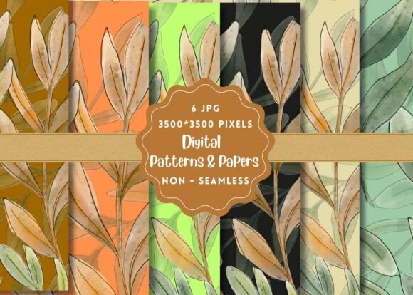 Rustic Leaves: A Versatile Digital Pattern for Creative and Commercial Projects