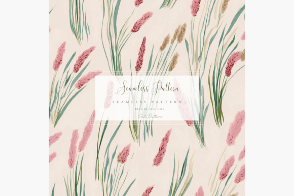 Seamless Wild Alpine Grasses Pattern PNG: A Versatile Design Element for Spring and Summer Projects