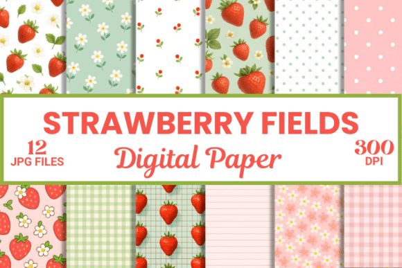 Strawberry Fields Digital Paper Pattern: A Versatile Tool for Creative Projects