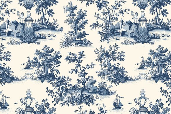 Toile De Jouy Pattern Vintage Kitchen 04: A Timeless Design for Modern Creatives